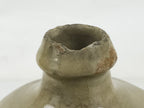 Japanese Ceramic Sake Bottle Kayoi-Tokkuri Vtg Beige Dark Brown Kanji TS787