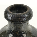 Japanese Ceramic Sake Bottle Kayoi-Tokkuri Vtg Beige Kanji Dark Brown TS742