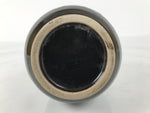 Japanese Ceramic Sake Bottle Kayoi-Tokkuri Vtg Brown Hida Round Sansha TS862