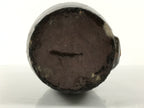 Japanese Ceramic Sake Bottle Kayoi-Tokkuri Vtg Brown Round Beige Spout TS879