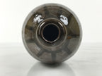 Japanese Ceramic Sake Bottle Kayoi-Tokkuri Vtg Brown Round Crane Neck TS868