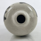 Japanese Ceramic Sake Bottle Kayoi-Tokkuri Vtg Classic Black Kanji Gray TS760