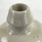 Japanese Ceramic Sake Bottle Kayoi-Tokkuri Vtg Classic Black Kanji Gray TS760