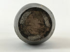 Japanese Ceramic Sake Bottle Kayoi-Tokkuri Vtg Dark Brown With Kanji TS584