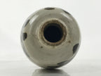 Japanese Ceramic Sake Bottle Kayoi-Tokkuri Vtg Fujiiya Gray Black W/ Cork TS794