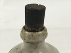 Japanese Ceramic Sake Bottle Kayoi-Tokkuri Vtg Fujiiya Gray Black W/ Cork TS794