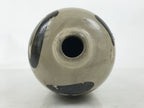 Japanese Ceramic Sake Bottle Kayoi-Tokkuri Vtg Gray Black Kanji TS788