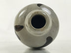 Japanese Ceramic Sake Bottle Kayoi-Tokkuri Vtg Gray Black Kanji TS791