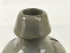 Japanese Ceramic Sake Bottle Kayoi-Tokkuri Vtg Gray Black Kanji TS791