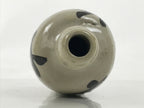 Japanese Ceramic Sake Bottle Kayoi-Tokkuri Vtg Gray Black Kanji TS792