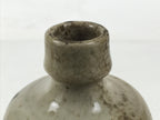 Japanese Ceramic Sake Bottle Kayoi-Tokkuri Vtg Gray Black Kanji TS793