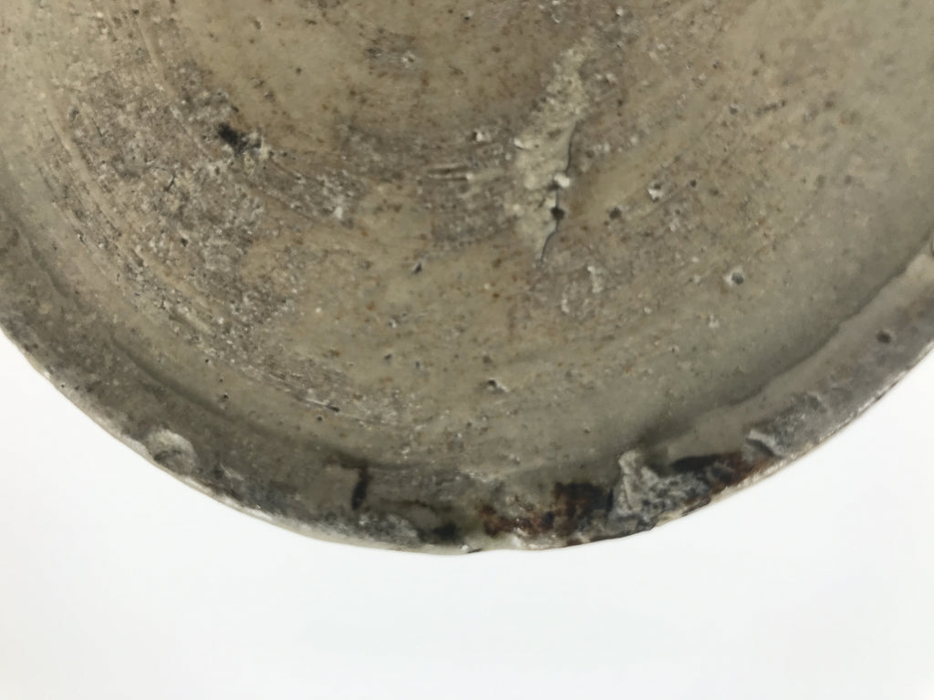 Japanese Ceramic Sake Bottle Kayoi-Tokkuri Vtg Gray Brown Kanji Kanehatsu TS915