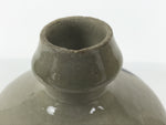 Japanese Ceramic Sake Bottle Kayoi-Tokkuri Vtg Gray Brown Kanji Kanehatsu TS915
