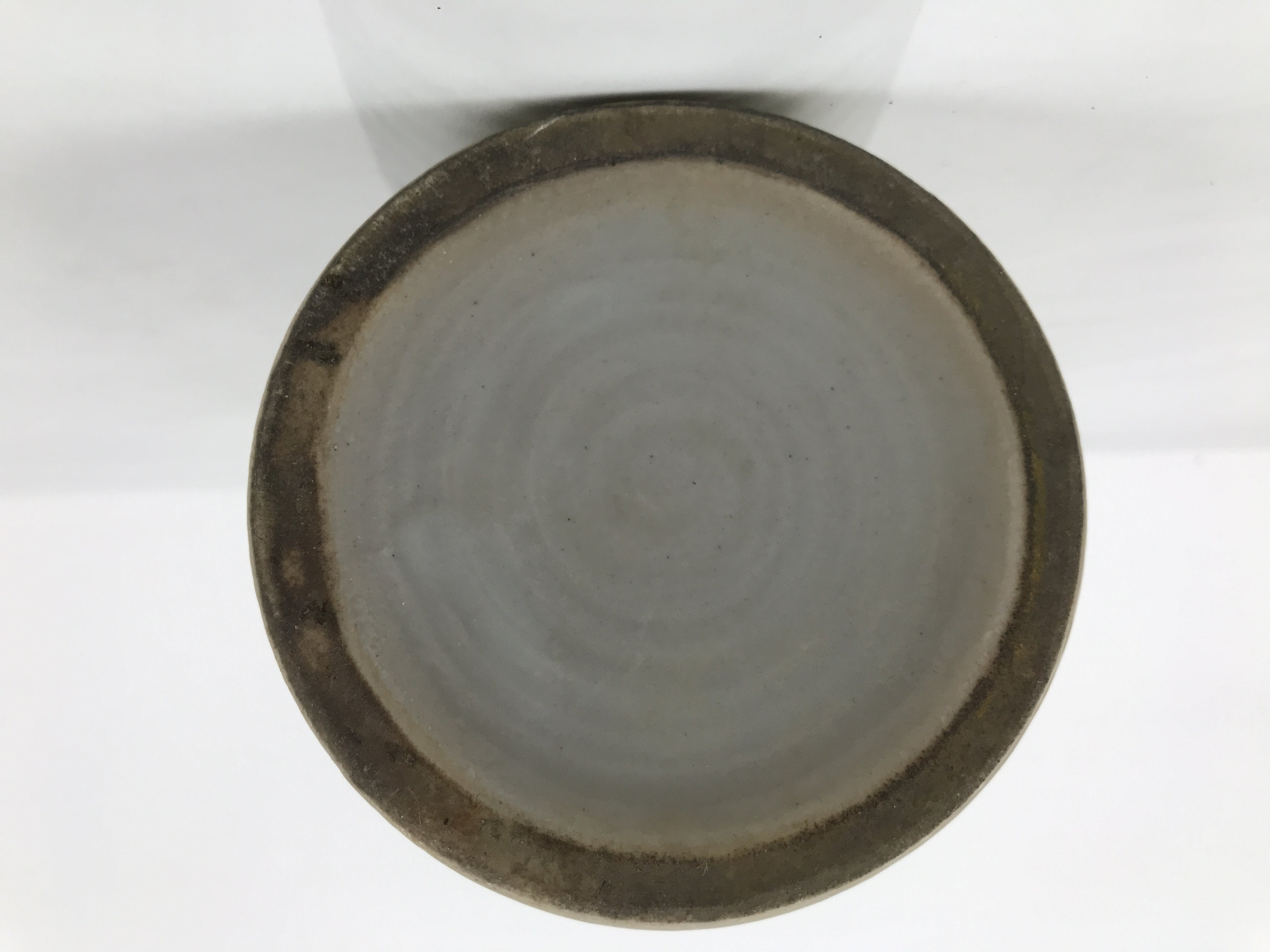 Japanese Ceramic Sake Bottle Kayoi-Tokkuri Vtg Gray Brown Kanji Sekisui TS898