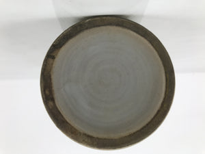 Japanese Ceramic Sake Bottle Kayoi-Tokkuri Vtg Gray Brown Kanji