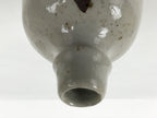 Japanese Ceramic Sake Bottle Kayoi-Tokkuri Vtg Gray Brown Kanji Toyokawa TS907