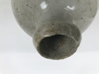 Japanese Ceramic Sake Bottle Kayoi-Tokkuri Vtg Gray Brown Kanji Tsudaya TS913