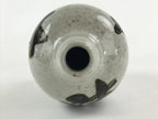 Japanese Ceramic Sake Bottle Kayoi-Tokkuri Vtg Gray Hand-Written Kanji TS549