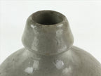 Japanese Ceramic Sake Bottle Kayoi-Tokkuri Vtg Gray Hand-Written Kanji TS549