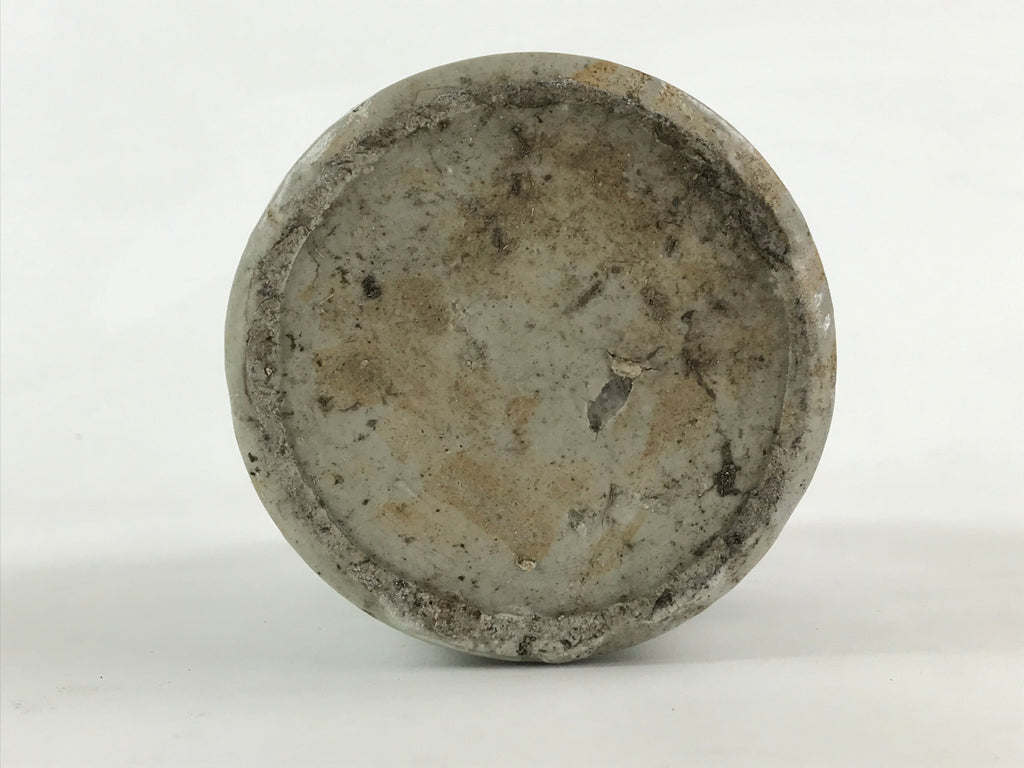 Japanese Ceramic Sake Bottle Kayoi-Tokkuri Vtg Gray Hand-Written Kanji TS550