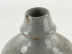 Japanese Ceramic Sake Bottle Kayoi-Tokkuri Vtg Gray Hand-Written Kanji TS550