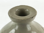 Japanese Ceramic Sake Bottle Kayoi-Tokkuri Vtg Gray Hand-Written Kanji TS551