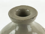 Japanese Ceramic Sake Bottle Kayoi-Tokkuri Vtg Gray Hand-Written Kanji TS551