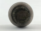 Japanese Ceramic Sake Bottle Kayoi-Tokkuri Vtg Gray Hand-Written Kanji TS552