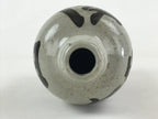 Japanese Ceramic Sake Bottle Kayoi-Tokkuri Vtg Gray Hand-Written Kanji TS555