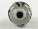 Japanese Ceramic Sake Bottle Kayoi-Tokkuri Vtg Gray Hand-Written Kanji TS555