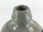 Japanese Ceramic Sake Bottle Kayoi-Tokkuri Vtg Gray Hand-Written Kanji TS555