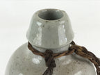 Japanese Ceramic Sake Bottle Kayoi-Tokkuri Vtg Gray Hand-Written Kanji TS556