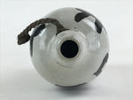 Japanese Ceramic Sake Bottle Kayoi-Tokkuri Vtg Gray Hand-Written Kanji TS558