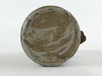 Japanese Ceramic Sake Bottle Kayoi-Tokkuri Vtg Gray Hand-Written Kanji TS559