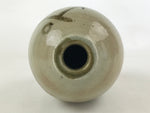Japanese Ceramic Sake Bottle Kayoi-Tokkuri Vtg Gray Hand-Written Kanji TS562