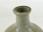 Japanese Ceramic Sake Bottle Kayoi-Tokkuri Vtg Gray Hand-Written Kanji TS562