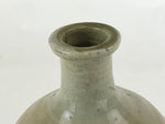 Japanese Ceramic Sake Bottle Kayoi-Tokkuri Vtg Gray Hand-Written Kanji TS562