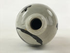 Japanese Ceramic Sake Bottle Kayoi-Tokkuri Vtg Gray Hand-Written Kanji TS566