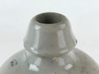Japanese Ceramic Sake Bottle Kayoi-Tokkuri Vtg Gray Hand-Written Kanji TS577