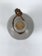Japanese Ceramic Sake Bottle Kayoi-Tokkuri Vtg Gray Kanji Wakasakiku TS848