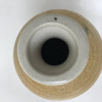 Japanese Ceramic Sake Bottle Kayoi-Tokkuri Vtg Light Brown Kanji Black TS774