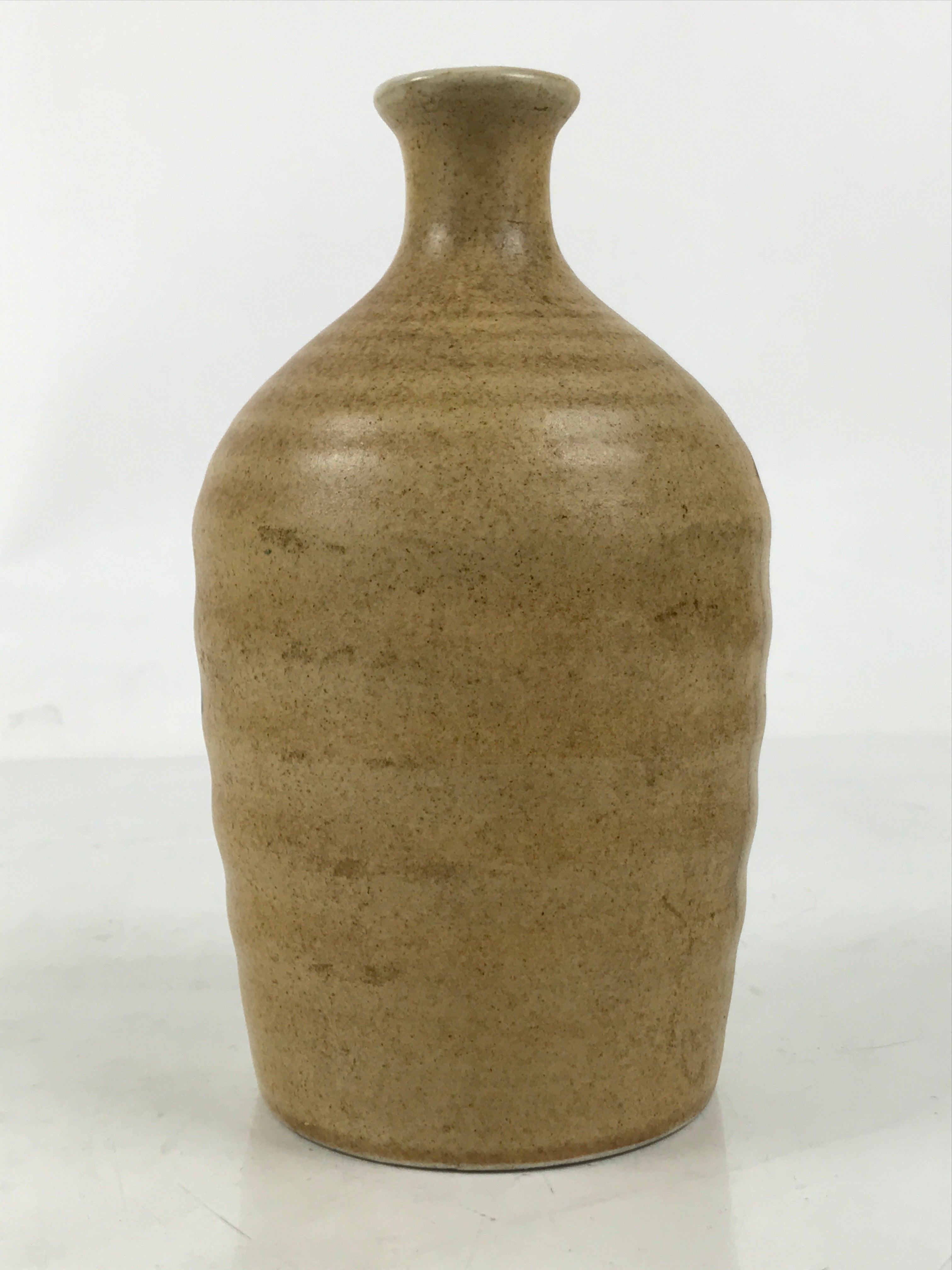 Japanese Ceramic Sake Bottle Kayoi-Tokkuri Vtg Nikaido Mugi Shochu Yellow TS779