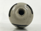 Japanese Ceramic Sake Bottle Kayoi-Tokkuri Vtg Okamoto Gray Black Kanji TS790