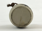 Japanese Ceramic Sake Bottle Kayoi-Tokkuri Vtg Pottery Unglazed Gray Suisen TS50