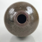 Japanese Ceramic Sake Bottle Kayoi-Tokkuri Vtg Simple Blank Dark Brown TS745