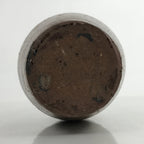 Japanese Ceramic Sake Bottle Kayoi-Tokkuri Vtg Simple Blank Dark Brown TS745