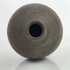 Japanese Ceramic Sake Bottle Kayoi-Tokkuri Vtg Small Simple Dark Brown TS743