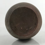 Japanese Ceramic Sake Bottle Kayoi-Tokkuri Vtg Small Simple Dark Brown TS743