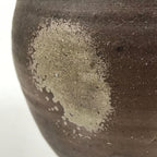 Japanese Ceramic Sake Bottle Kayoi-Tokkuri Vtg Small Simple Dark Brown TS743