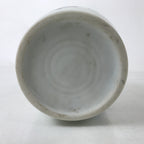 Japanese Ceramic Sake Bottle Kayoi-Tokkuri Vtg White Blue Kanji TS777